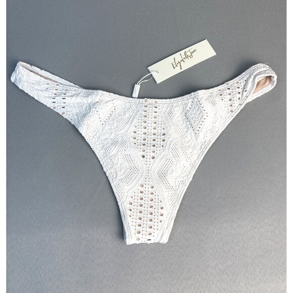 New XS Bikini Ruffle Sleeve Crop Top w/ Skimpy or Full Bottom Lined Padded $188 - Picture 6 of 12